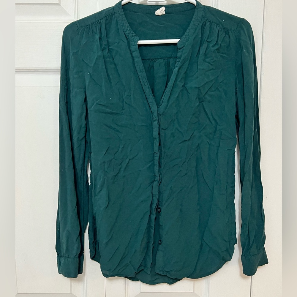 Old Navy | Deep teal color | Silky Blouse | Size small